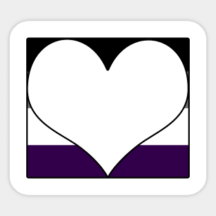 Ace Pride Heart Block Sticker